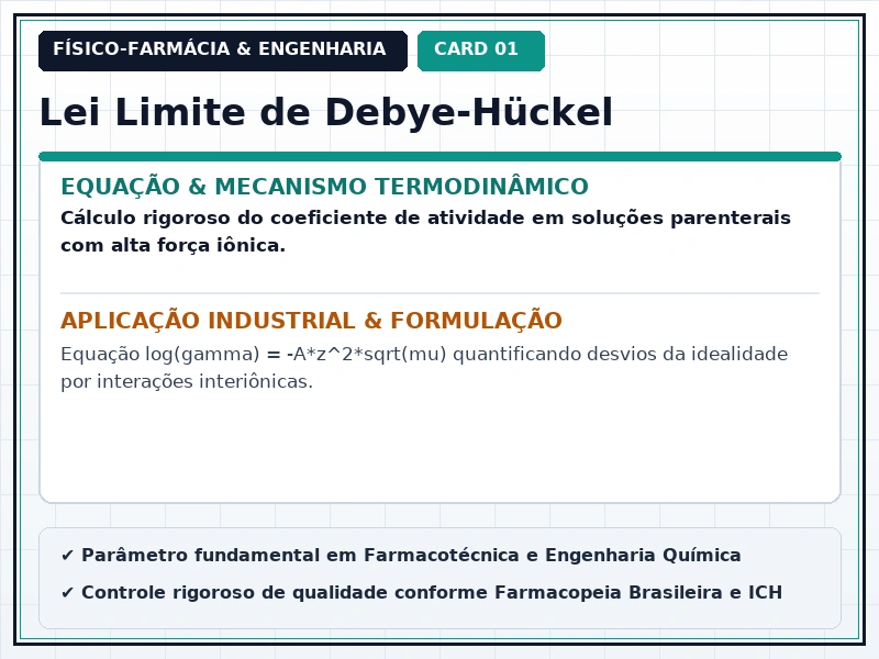 Cartão Técnico 1 - Eletrólitos, Força Iônica e Sistemas Tampão