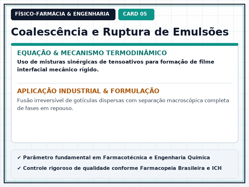Cartão Técnico 5 - Estabilidade de Suspensões e Emulsões