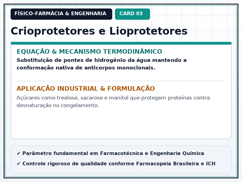 Cartão Técnico 3 - Calorimetria, Estado Sólido e Liofilização