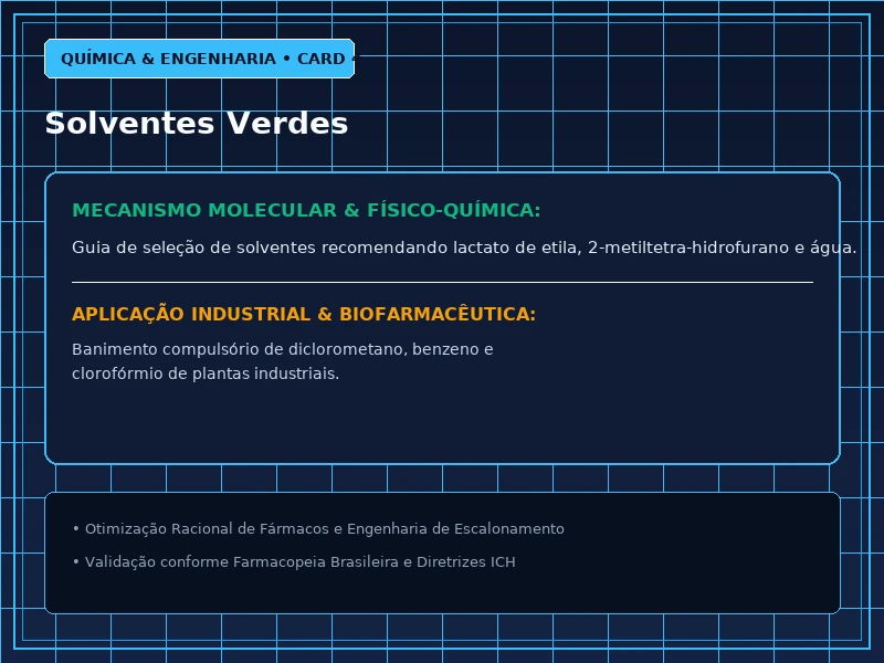 Cartão Técnico 4 - Química Verde e Reatores Farmacêuticos
