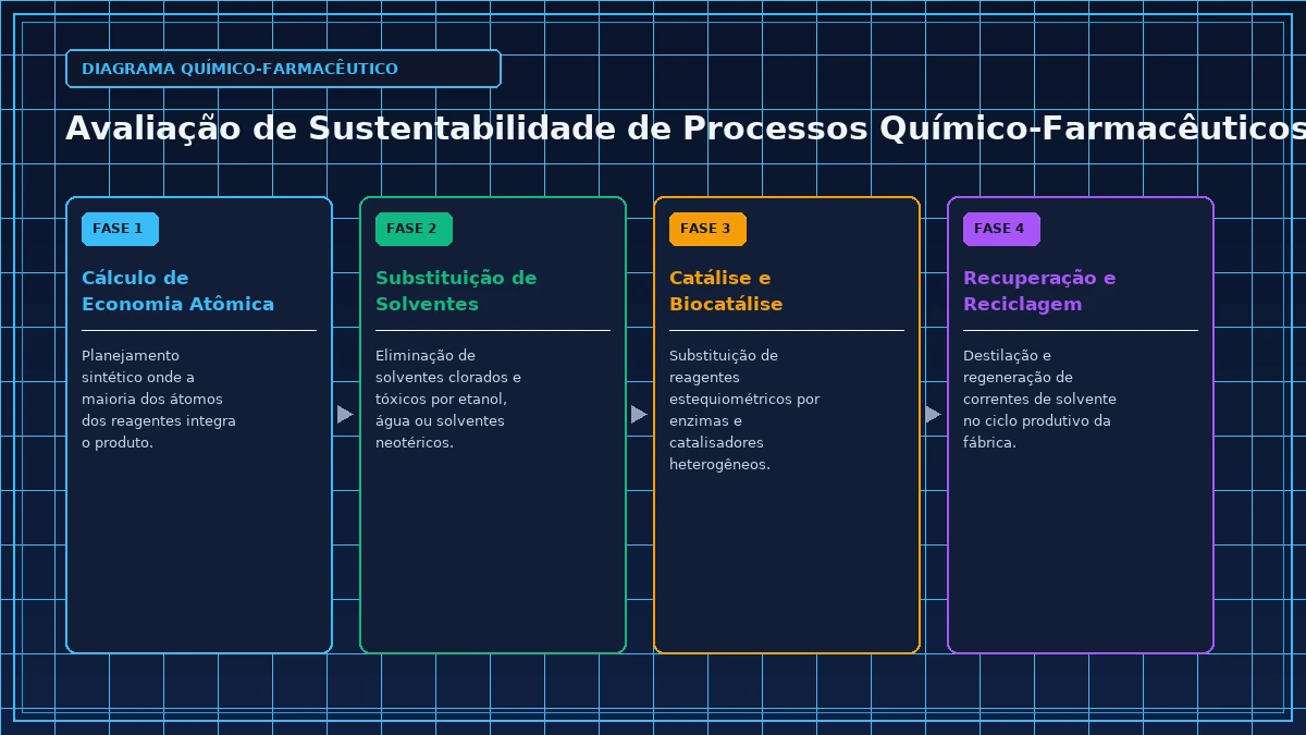 Diagrama Técnico e Rota de Process Chemistry - Química Verde e Reatores Farmacêuticos