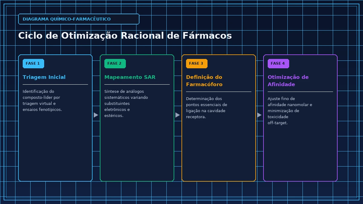 Diagrama Técnico e Rota de Process Chemistry - Relação Estrutura-Atividade e Farmacóforos