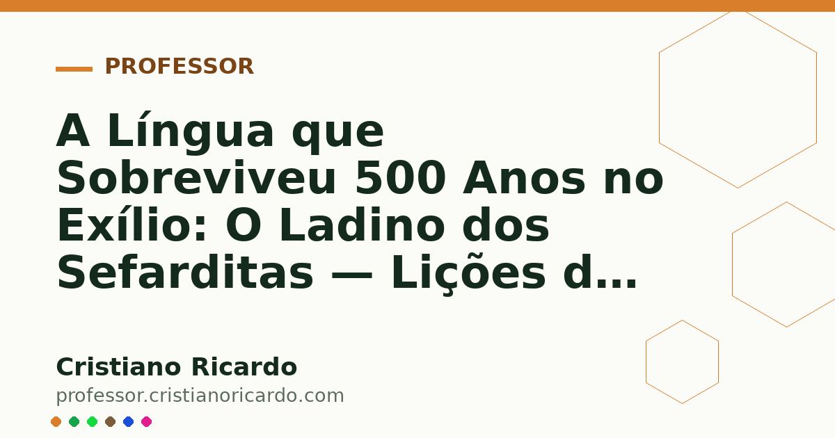 Card OG automático: A Língua que Sobreviveu 500 Anos no Exílio: O Ladino dos Sefarditas — Lições do Mundo Hispânico (2017)