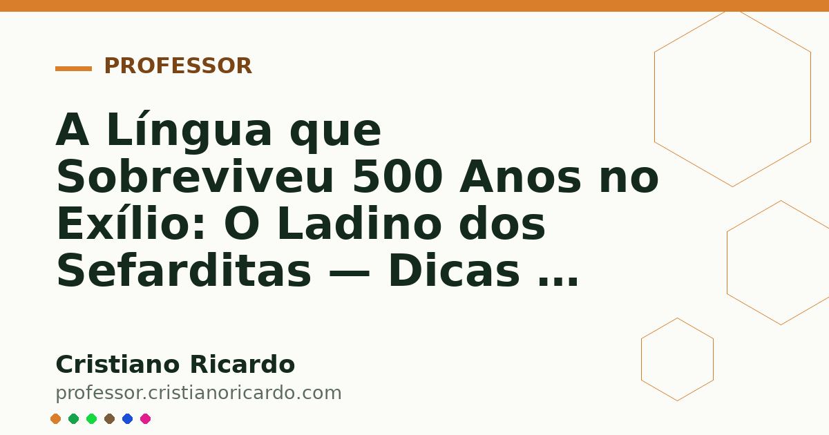 Card OG automático: A Língua que Sobreviveu 500 Anos no Exílio: O Ladino dos Sefarditas — Dicas & Cultura (2020)