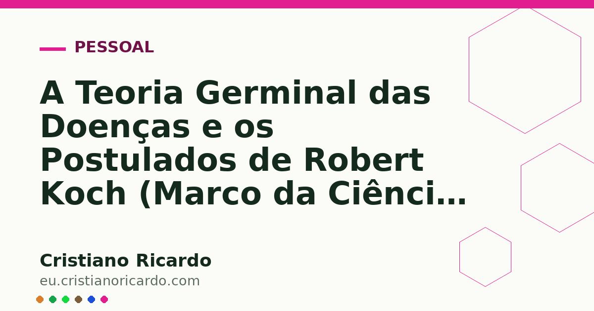 Card OG automático: A Teoria Germinal das Doenças e os Postulados de Robert Koch (Marco da Ciência — Ensaio Histórico 2023)