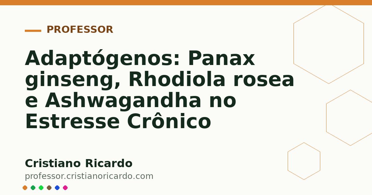 Card OG automático: Adaptógenos: Panax ginseng, Rhodiola rosea e Ashwagandha no Estresse Crônico