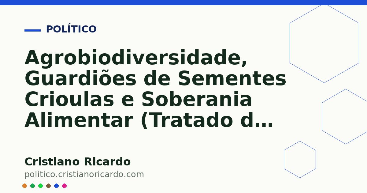 Card OG automático: Agrobiodiversidade, Guardiões de Sementes Crioulas e Soberania Alimentar (Tratado de Agroecologia &amp; Agricultura Familiar 2020)