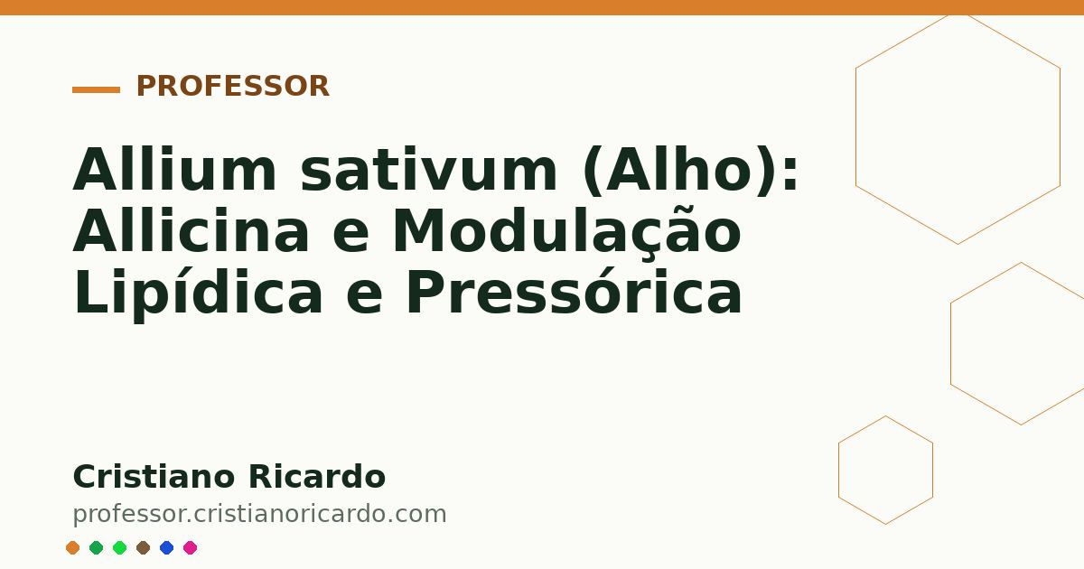 Card OG automático: Allium sativum (Alho): Allicina e Modulação Lipídica e Pressórica