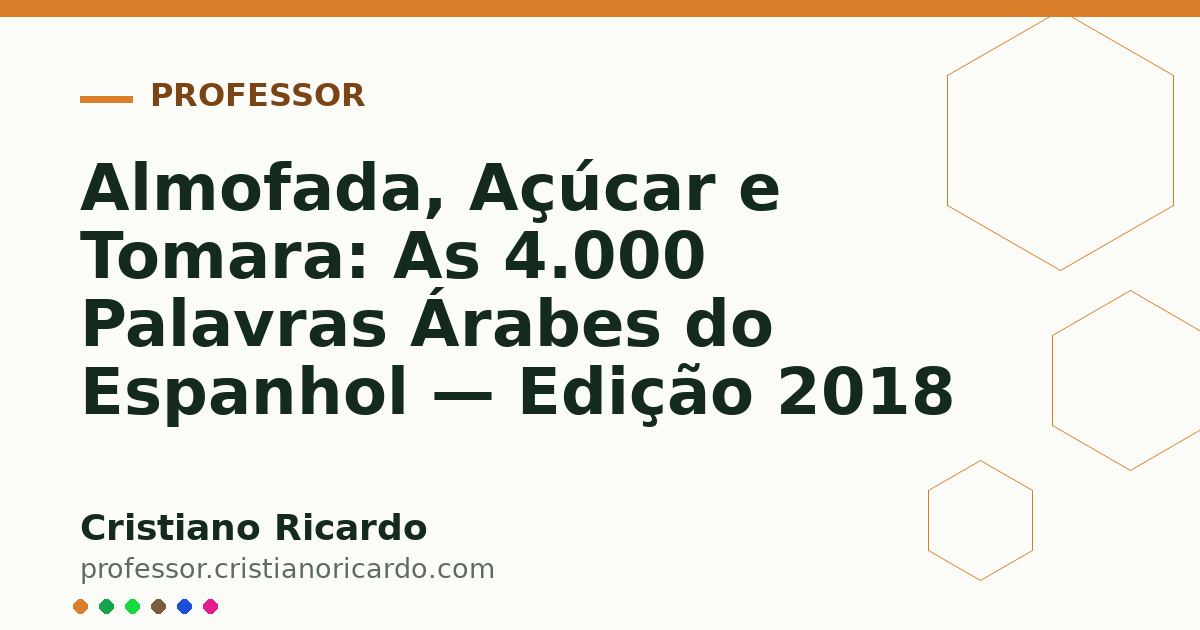 Card OG automático: Almofada, Açúcar e Tomara: As 4.000 Palavras Árabes do Espanhol — Edição 2018