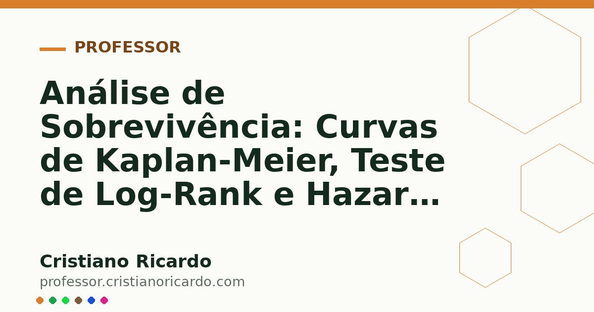 Card OG automático: Análise de Sobrevivência: Curvas de Kaplan-Meier, Teste de Log-Rank e Hazard Ratio (Tratado de Bioestatística Clínica 2016)