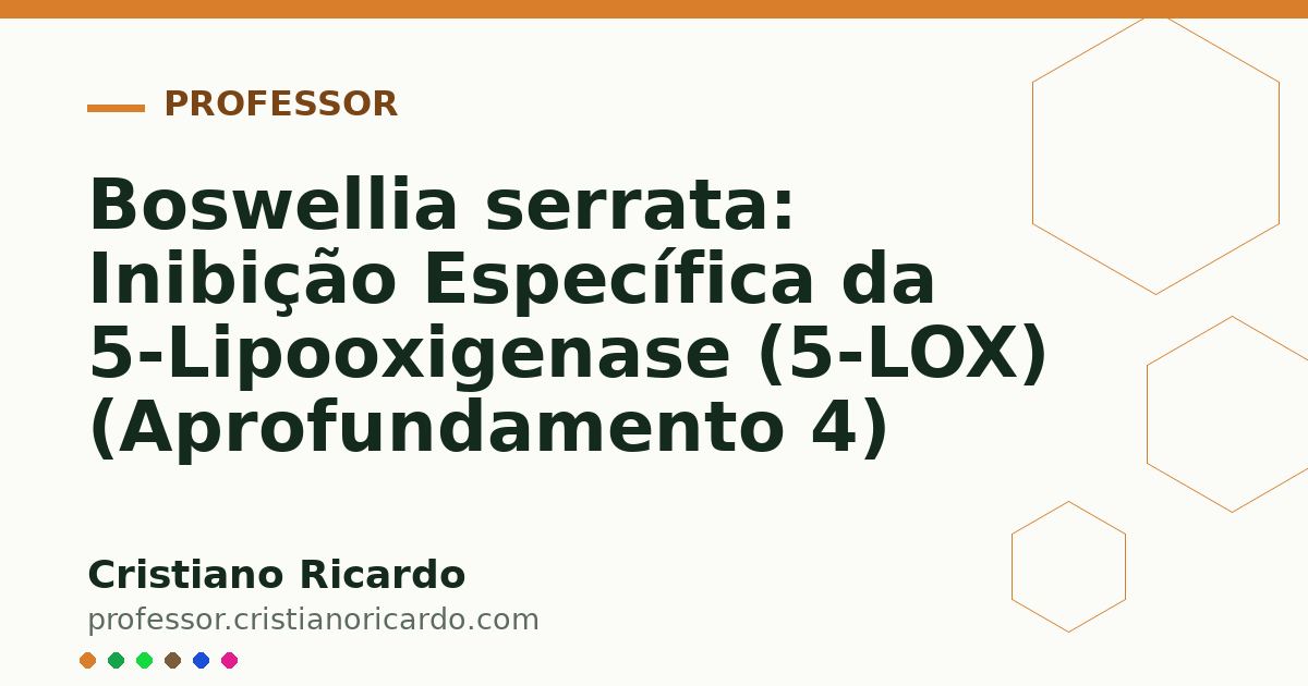 Card OG automático: Boswellia serrata: Inibição Específica da 5-Lipooxigenase (5-LOX) (Aprofundamento 4)