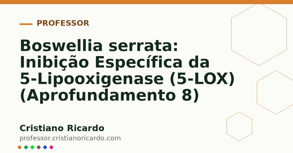 Card OG automático: Boswellia serrata: Inibição Específica da 5-Lipooxigenase (5-LOX) (Aprofundamento 8)
