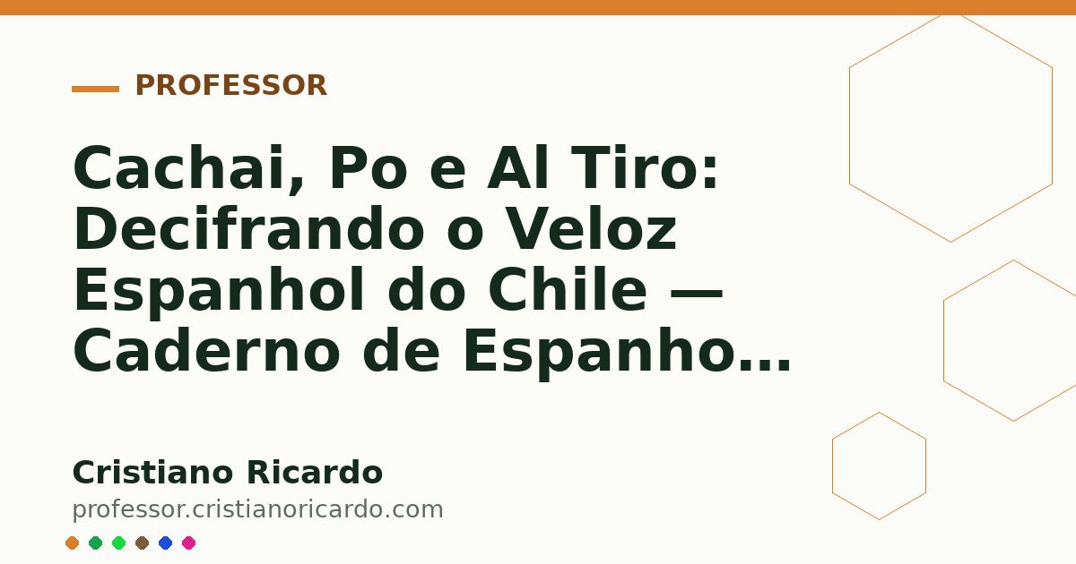 Card OG automático: Cachai, Po e Al Tiro: Decifrando o Veloz Espanhol do Chile — Caderno de Espanhol (2021)