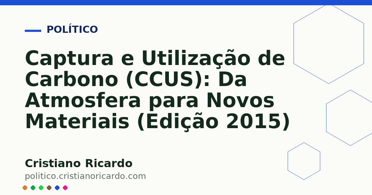 Card OG automático: Captura e Utilização de Carbono (CCUS): Da Atmosfera para Novos Materiais (Edição 2015)