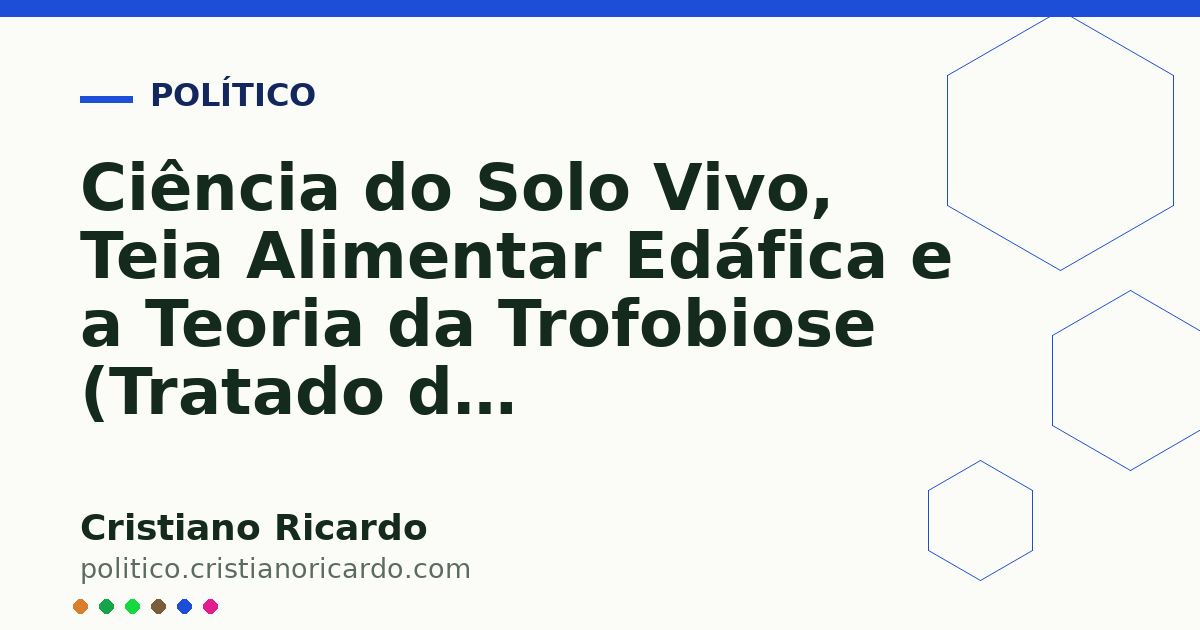 Card OG automático: Ciência do Solo Vivo, Teia Alimentar Edáfica e a Teoria da Trofobiose (Tratado de Agroecologia &amp; Agricultura Familiar 2024)