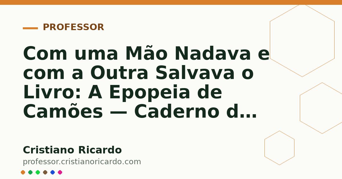 Card OG automático: Com uma Mão Nadava e com a Outra Salvava o Livro: A Epopeia de Camões — Caderno de Gramática (2022)
