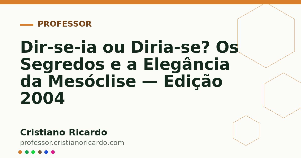 Card OG automático: Dir-se-ia ou Diria-se? Os Segredos e a Elegância da Mesóclise — Edição 2004