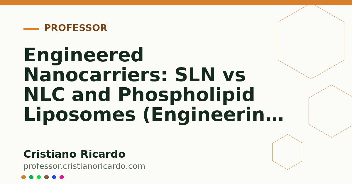 Card OG automático: Engineered Nanocarriers: SLN vs NLC and Phospholipid Liposomes (Engineering Review 2022)