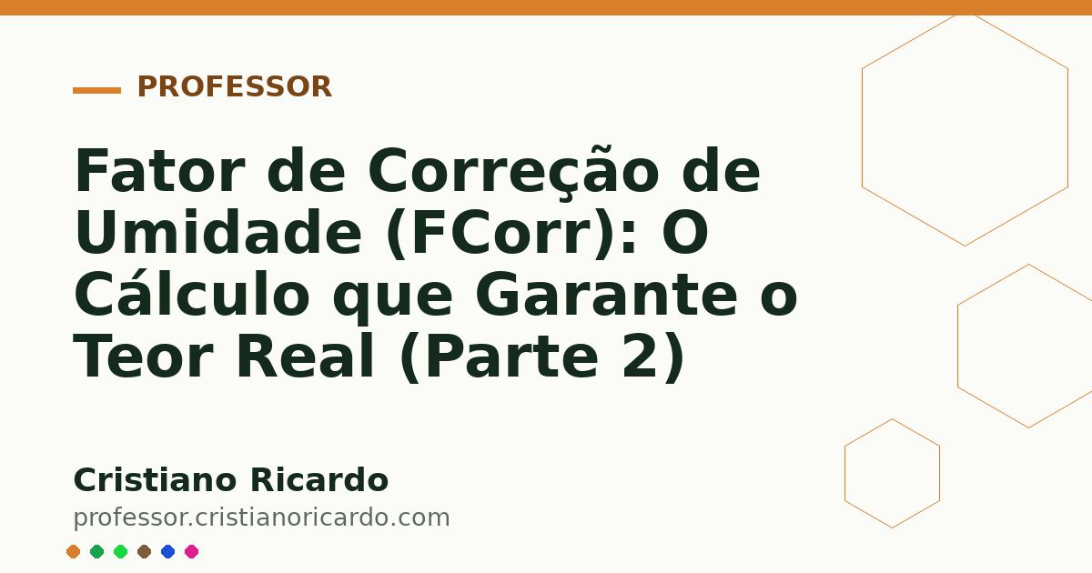 Card OG automático: Fator de Correção de Umidade (FCorr): O Cálculo que Garante o Teor Real (Parte 2)