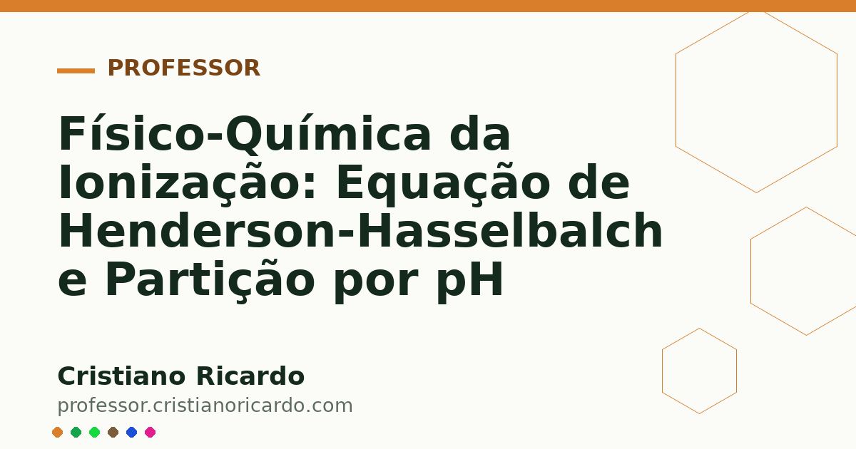 Card OG automático: Físico-Química da Ionização: Equação de Henderson-Hasselbalch e Partição por pH