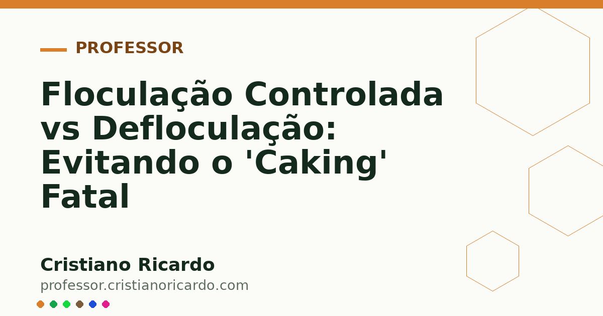 Card OG automático: Floculação Controlada vs Defloculação: Evitando o 'Caking' Fatal