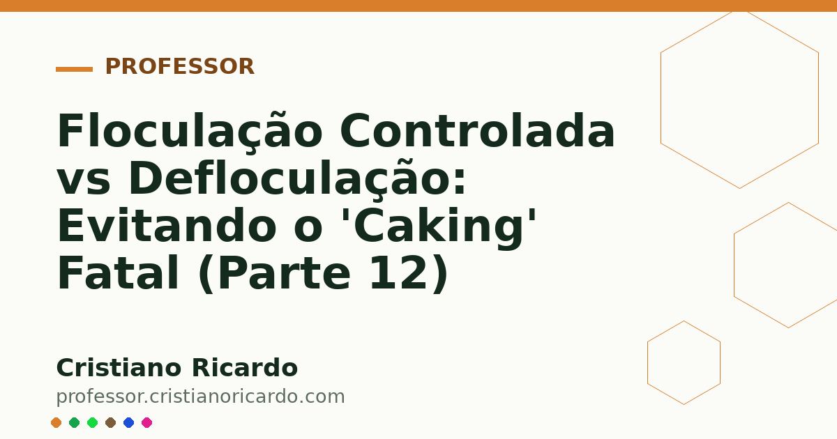 Card OG automático: Floculação Controlada vs Defloculação: Evitando o 'Caking' Fatal (Parte 12)