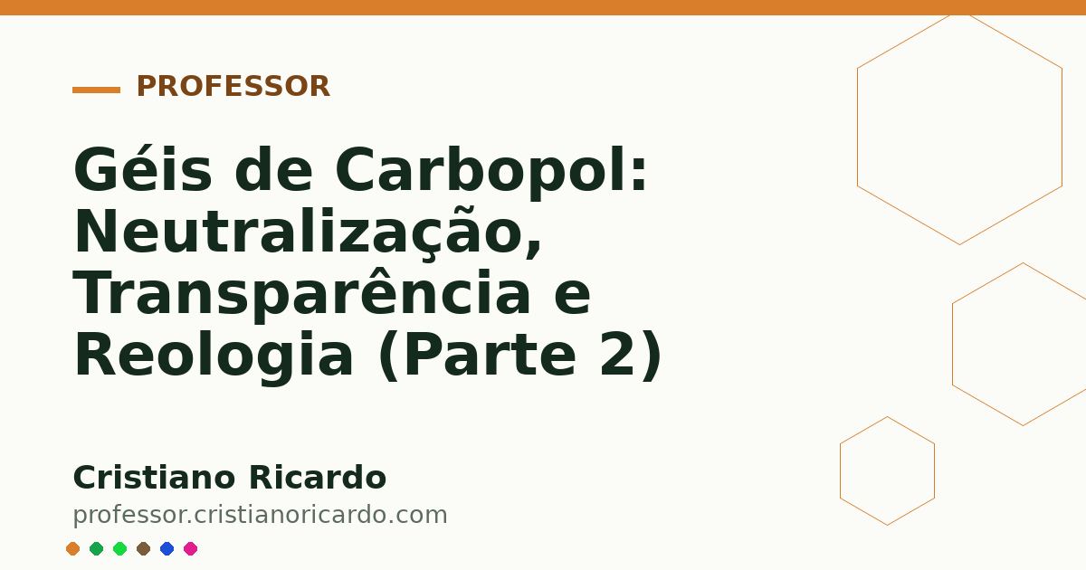 Card OG automático: Géis de Carbopol: Neutralização, Transparência e Reologia (Parte 2)