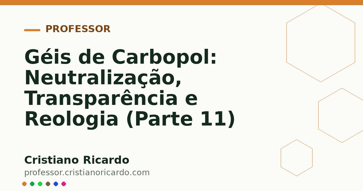 Card OG automático: Géis de Carbopol: Neutralização, Transparência e Reologia (Parte 11)