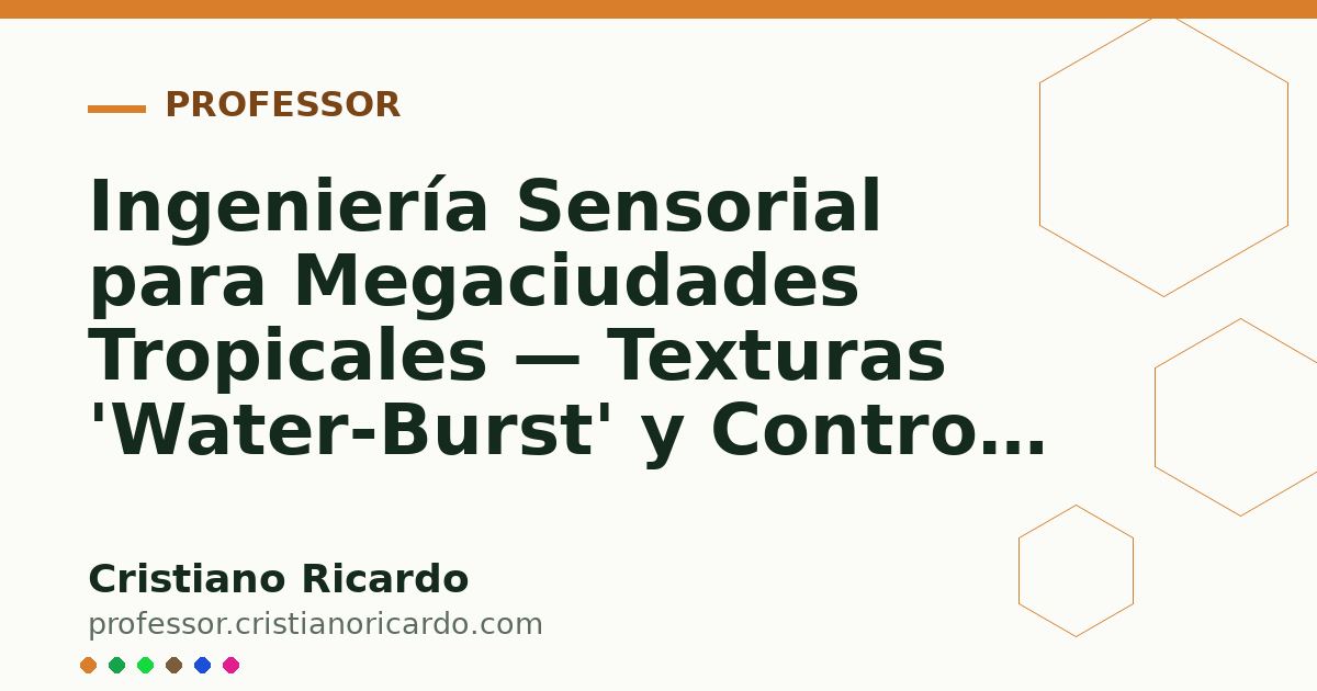Card OG automático: Ingeniería Sensorial para Megaciudades Tropicales — Texturas 'Water-Burst' y Control de Brillo Análisis de Mercado & Ciencia 2026