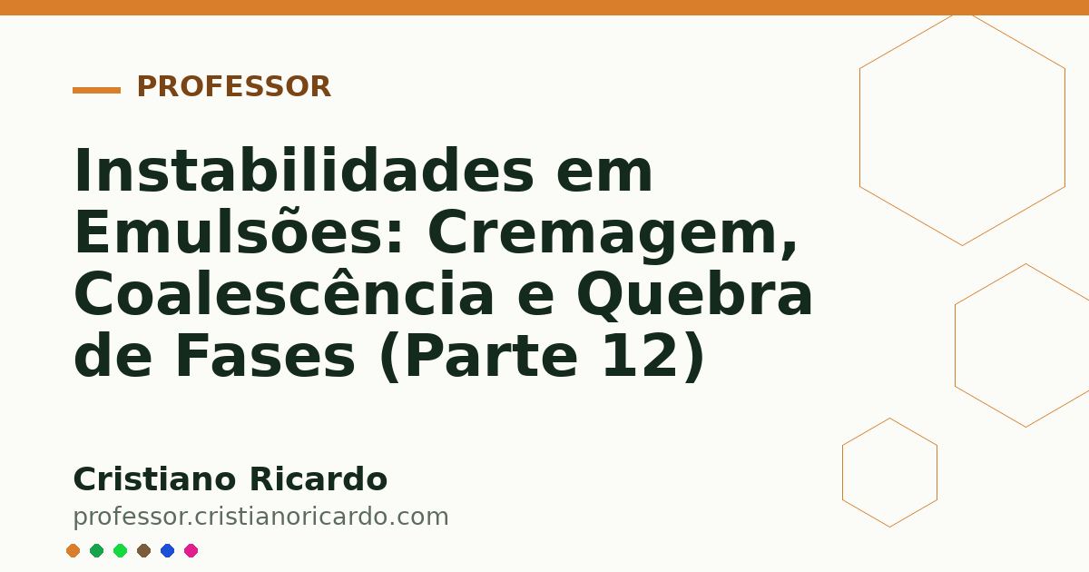 Card OG automático: Instabilidades em Emulsões: Cremagem, Coalescência e Quebra de Fases (Parte 12)