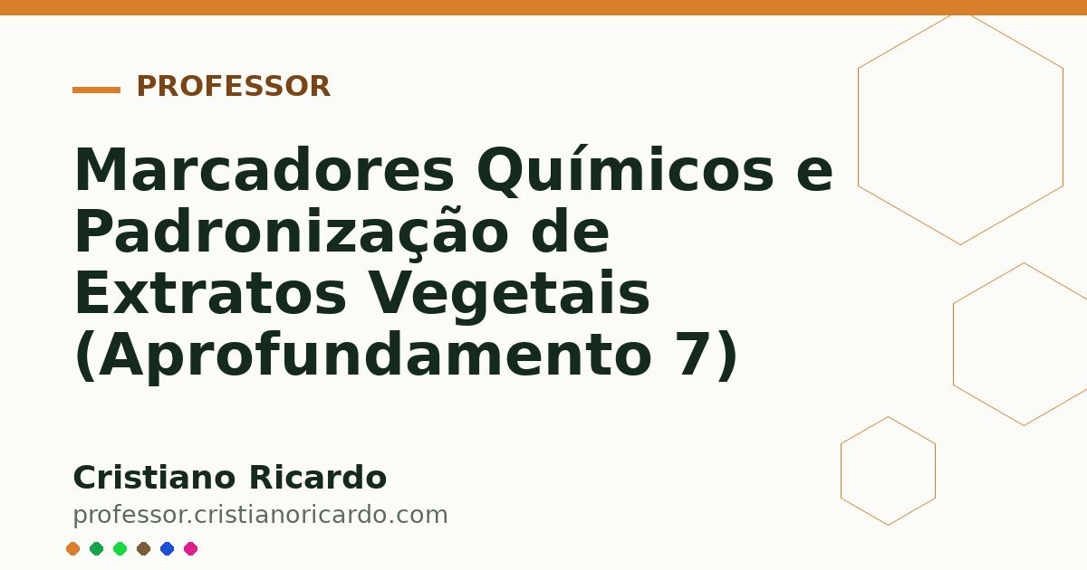 Card OG automático: Marcadores Químicos e Padronização de Extratos Vegetais (Aprofundamento 7)