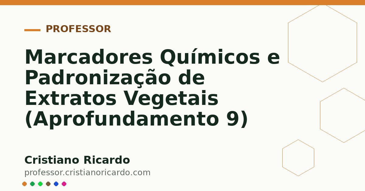 Card OG automático: Marcadores Químicos e Padronização de Extratos Vegetais (Aprofundamento 9)