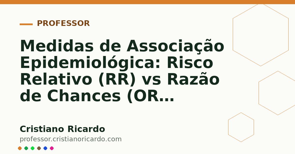 Card OG automático: Medidas de Associação Epidemiológica: Risco Relativo (RR) vs Razão de Chances (OR) (Tratado de Bioestatística Clínica 2011)