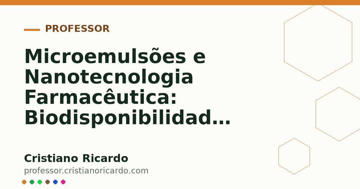 Card OG automático: Microemulsões e Nanotecnologia Farmacêutica: Biodisponibilidade Elevada (Parte 14)