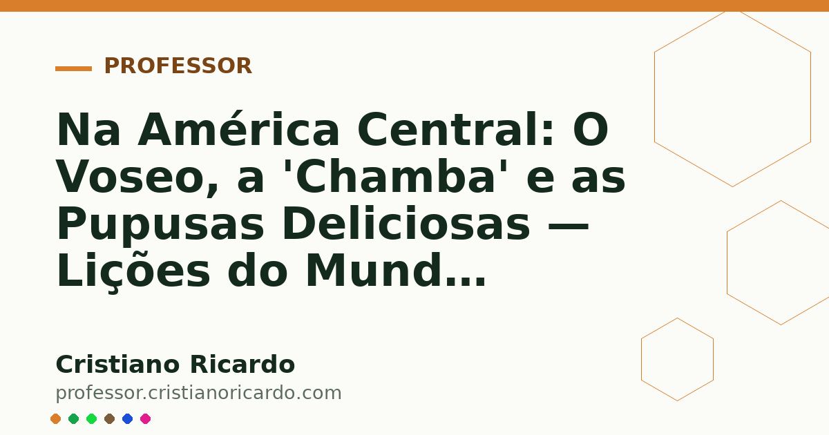 Card OG automático: Na América Central: O Voseo, a 'Chamba' e as Pupusas Deliciosas — Lições do Mundo Hispânico (2025)