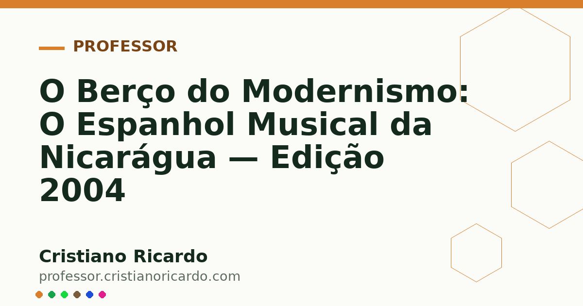 Card OG automático: O Berço do Modernismo: O Espanhol Musical da Nicarágua — Edição 2004