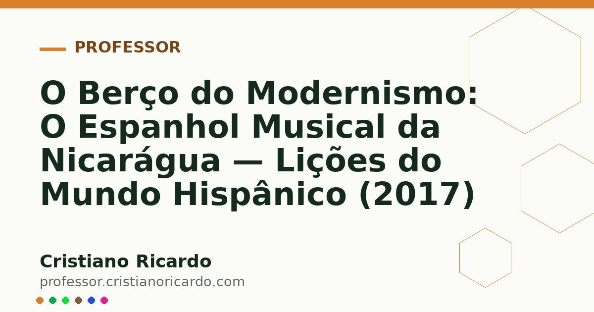 Card OG automático: O Berço do Modernismo: O Espanhol Musical da Nicarágua — Lições do Mundo Hispânico (2017)
