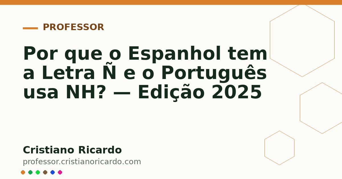 Card OG automático: Por que o Espanhol tem a Letra Ñ e o Português usa NH? — Edição 2025