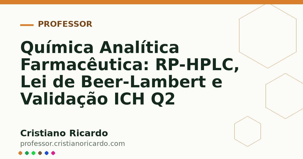 Card OG automático: Química Analítica Farmacêutica: RP-HPLC, Lei de Beer-Lambert e Validação ICH Q2