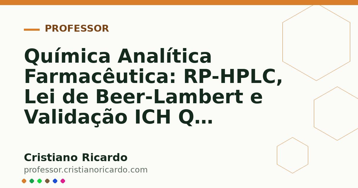 Card OG automático: Química Analítica Farmacêutica: RP-HPLC, Lei de Beer-Lambert e Validação ICH Q2 (Tratado de Química Farmacêutica 2021)