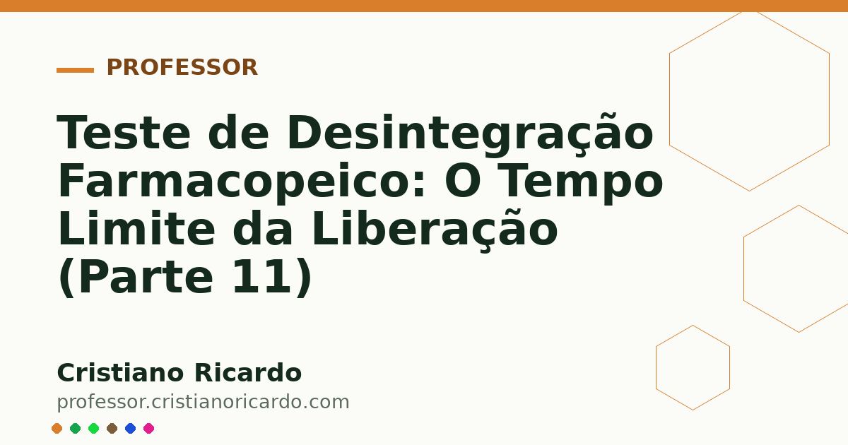 Card OG automático: Teste de Desintegração Farmacopeico: O Tempo Limite da Liberação (Parte 11)
