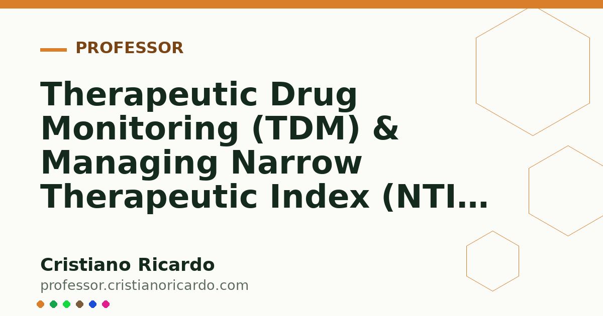 Card OG automático: Therapeutic Drug Monitoring (TDM) & Managing Narrow Therapeutic Index (NTI) Drugs (Clinical Treatise 2010)
