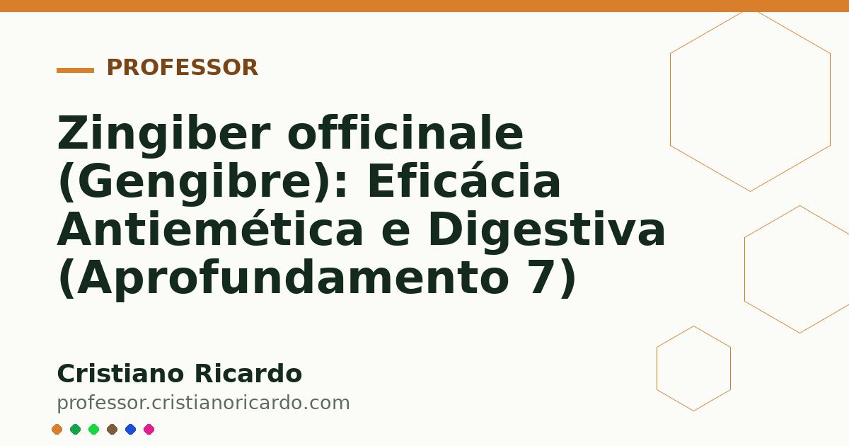 Card OG automático: Zingiber officinale (Gengibre): Eficácia Antiemética e Digestiva (Aprofundamento 7)
